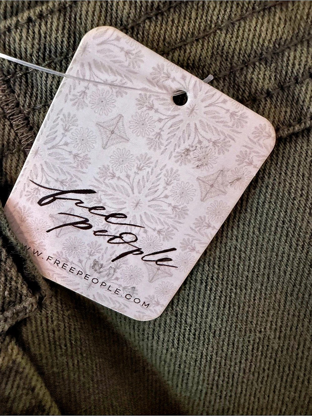 Free People - We the Free - Just in Time Overalls - Army Green S NWT - Picture 5 of 15
